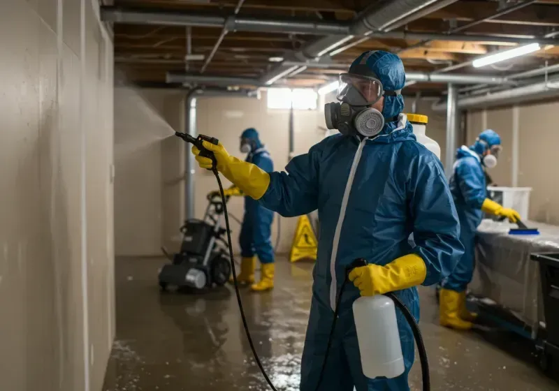 Basement Sanitization and Antimicrobial Treatment process in Becker County, MN