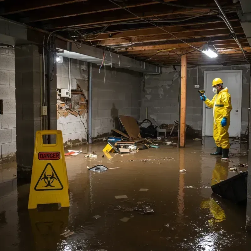 Flooded Basement Electrical Hazard in Becker County, MN Property